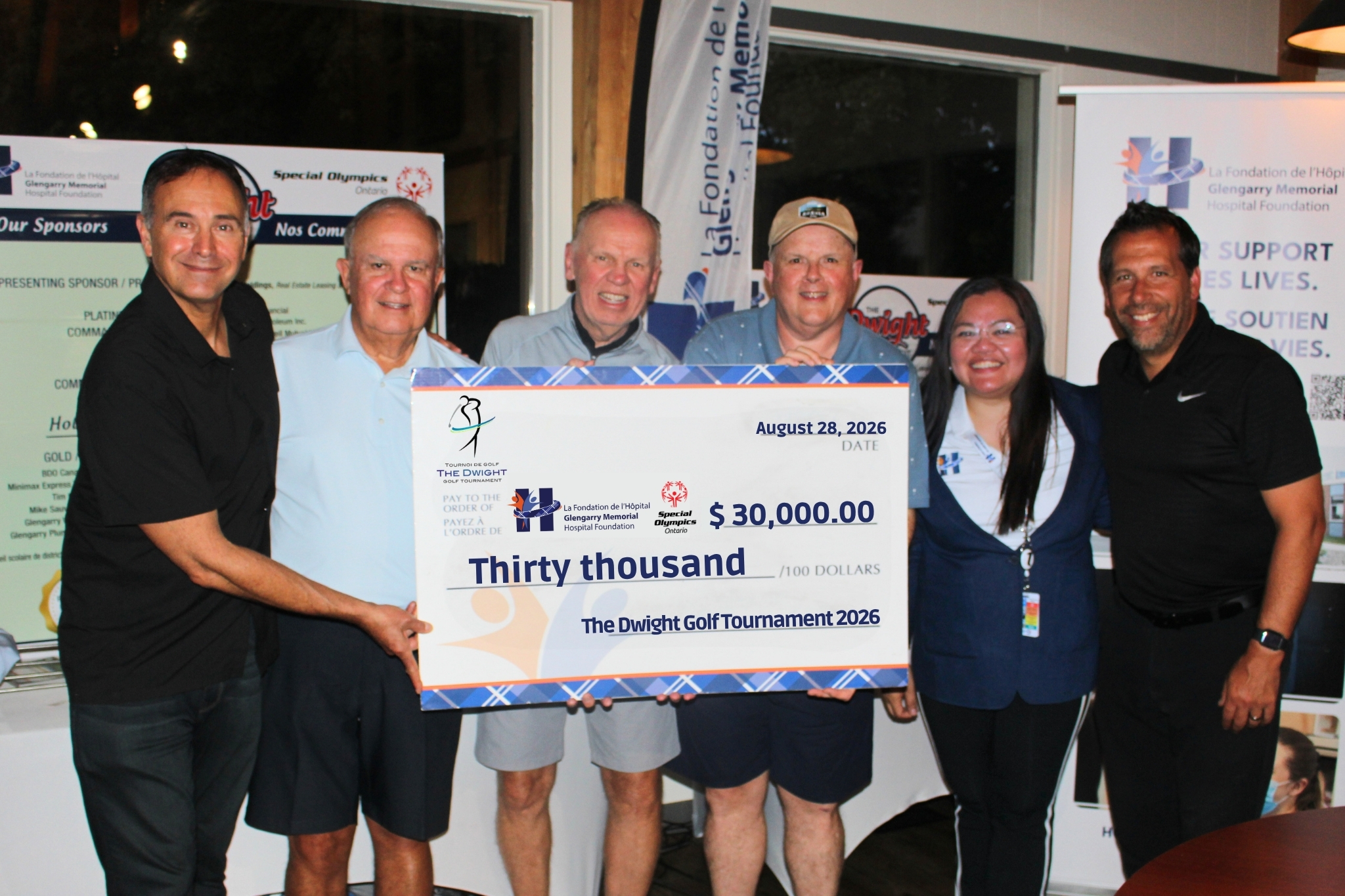 Le Tournoi de golf Dwight amasse 30 000 $ au profit d&rsquo;Olympiques sp&eacute;ciaux Ontario et de la H&ocirc;pital Glengarry Memorial Hospital Foundation